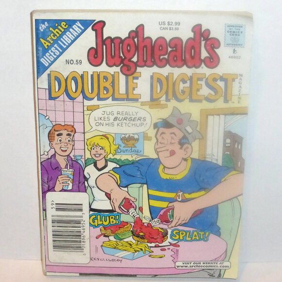1st Print --  1999 Archie Digest Library JUGHEAD'S DOUBLE Digest #59 Archie Maga - Picture 1 of 1